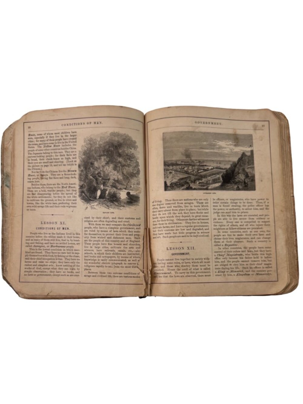 Colton's New Introductory Geography 1875 Hardback Book Read D. D. Merrill Damage - Picture 12 of 16